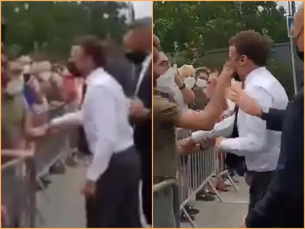 En un evento electoral cachetearon al presidente de Francia Emmanuel Macron 