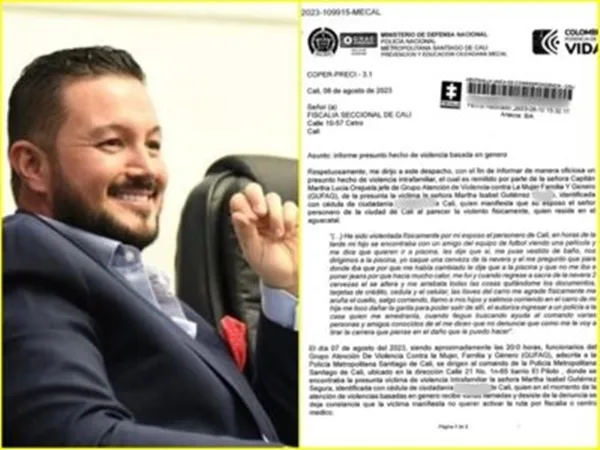 Personero de Cali habría agredido a su esposa, según acta policial, pero ella "desistió de la denuncia"