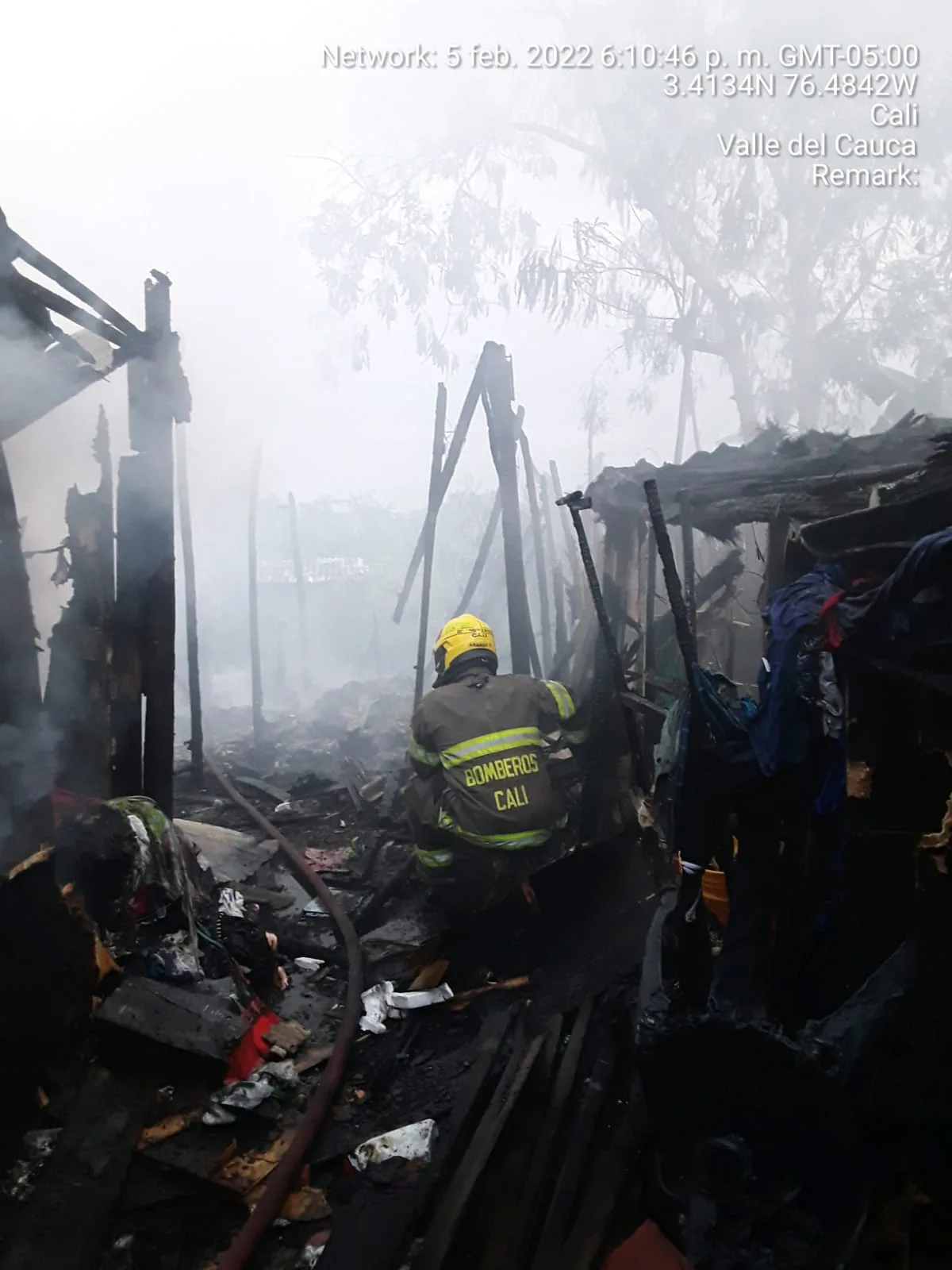 siete casas en Mojica incendio