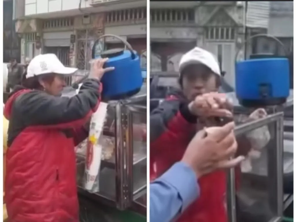 Un 'cafecito' y un pan, el gesto con quienes hacen fila para tanquear combustible en Pasto