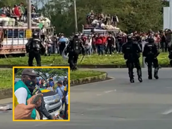 vía Cali-Jamundí indígenas