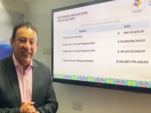 En Nariño estarían listos los proyectos para el 2023 y destinarán regalías por $205 mil millones para financiarlos