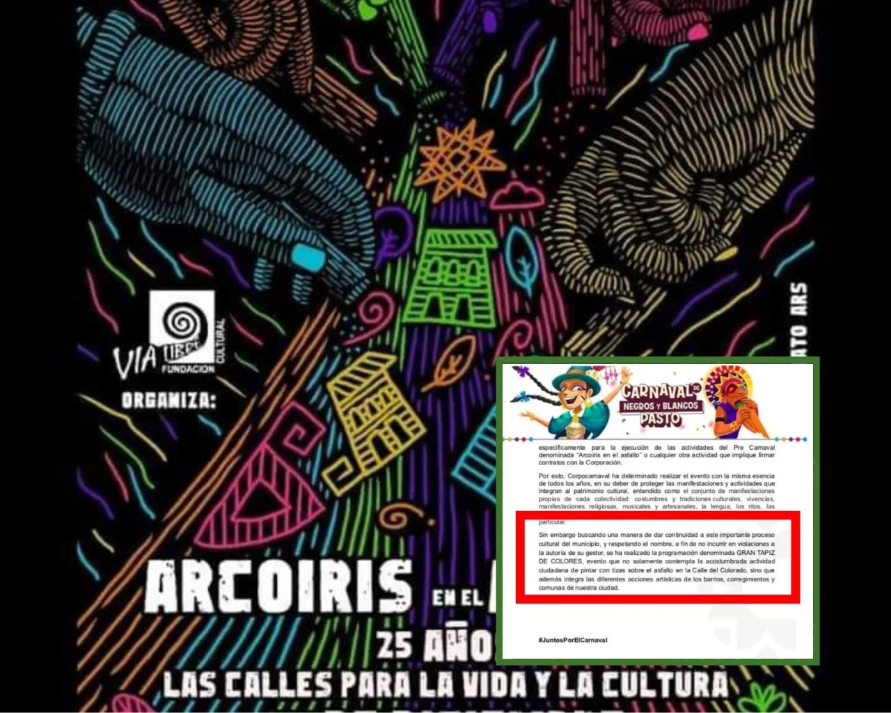 Arcoíris en el Asfalto