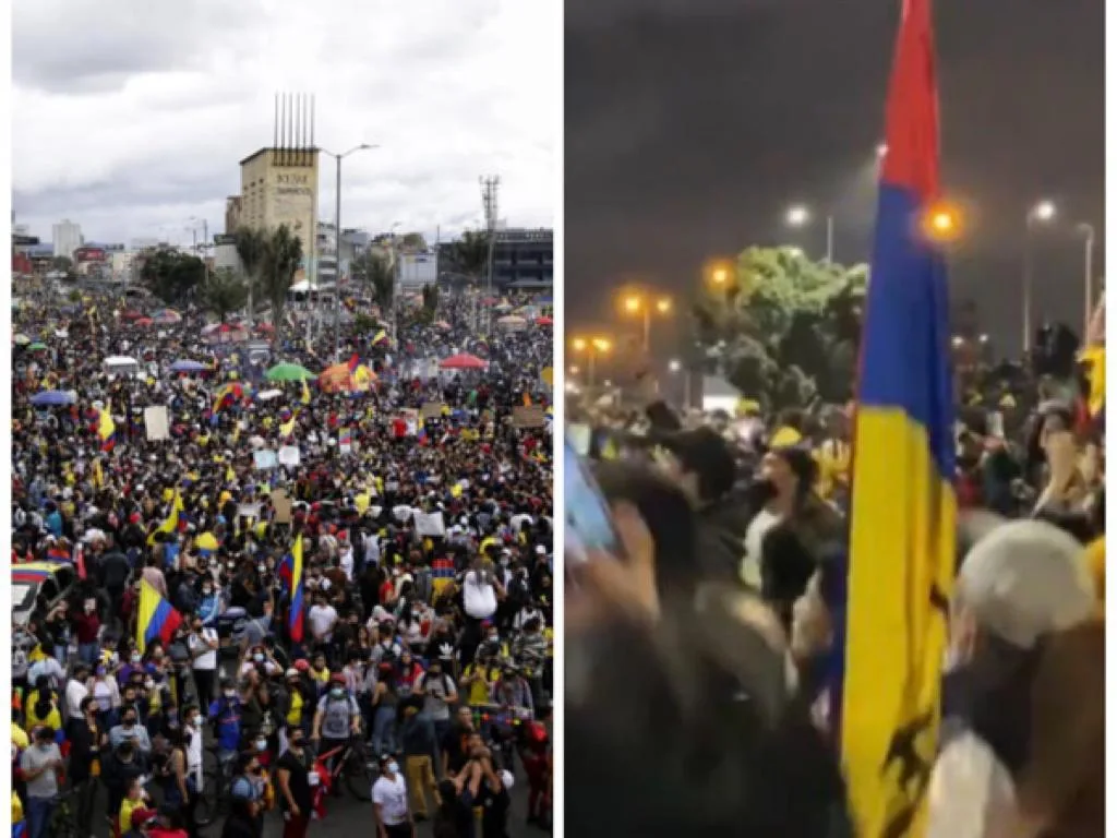 Los Héroes en Bogotá -paro en Colombia