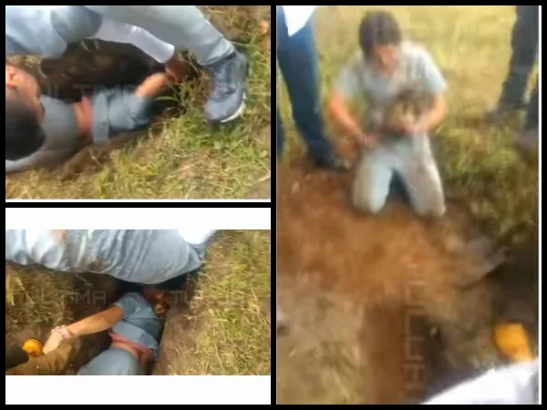 A un hueco de varios metros se metieron estudiantes de medicina para rescatar a un perro, en Tuluá