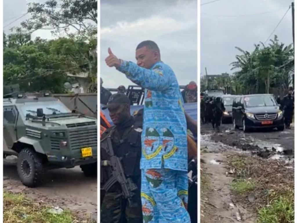 Más custodiado que un presidente: Mbappé fue de visita a Camerún