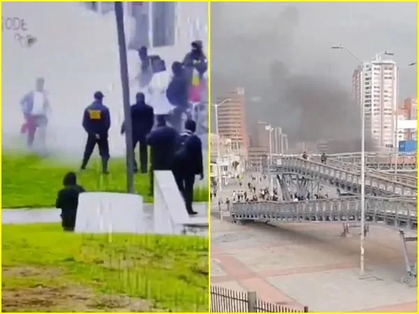 Los encapuchados también habrían ingresado  a la estación de TransMilenio Ciudad Universitaria para prenderle fuego.