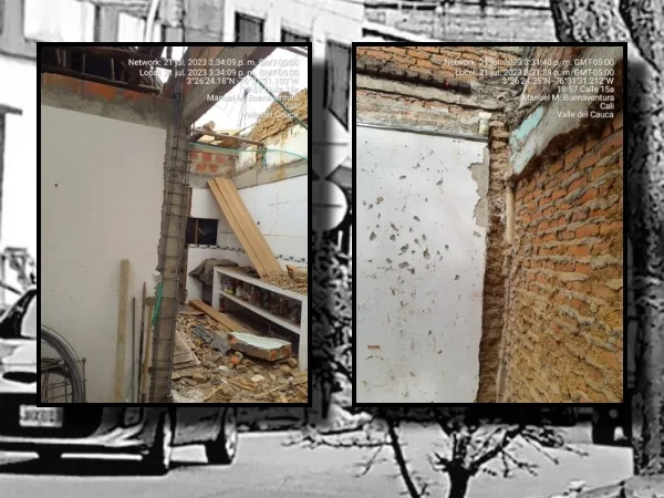 La pared cayó una persona quedó atrapado y murió, en una vivienda de Guayaquil, centro de Cali