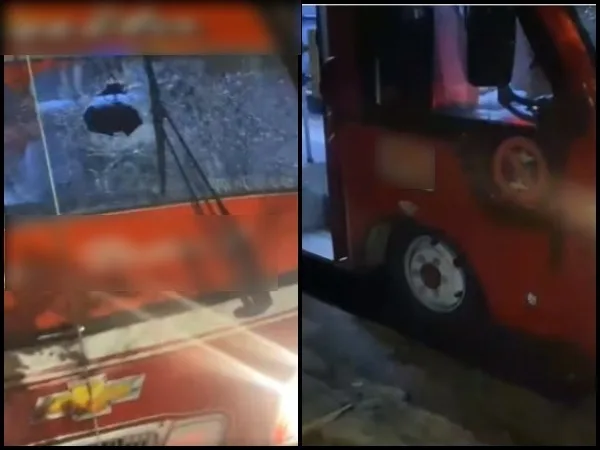 A la buseta le tiraron la piedra para que pararan y robar a los pasajeros, en Charco Azul: "No es la primera vez", denuncian