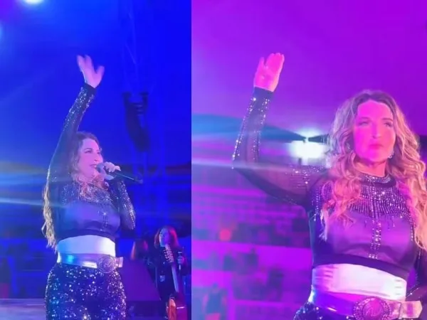 Durante un show en Michoacán, México cantante hizo señal de auxilio para denunciar violencia de intrafamiliar