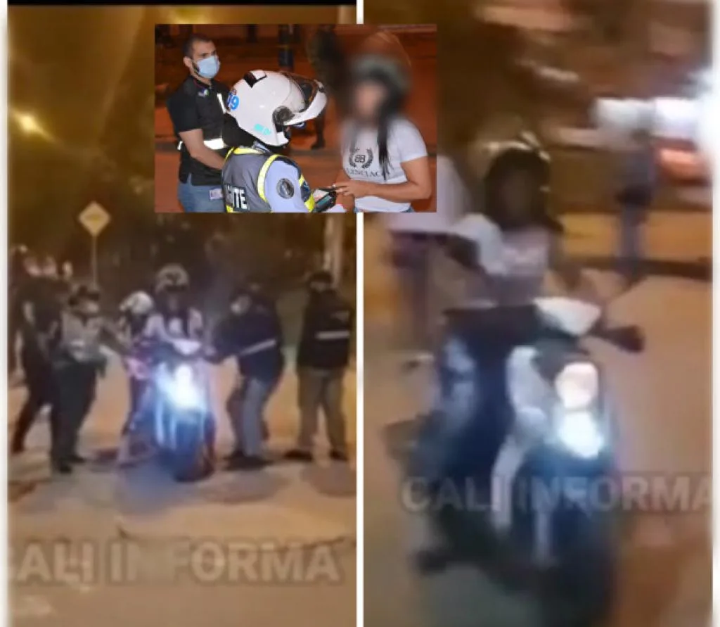 motorizada Cali se voló