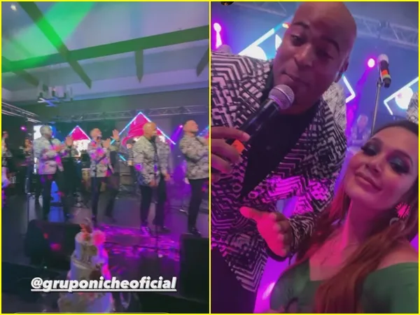 En la rumba de cumpleaños de Lina Tejeiro tocó el Grupo Niche y muchos lo aplauden