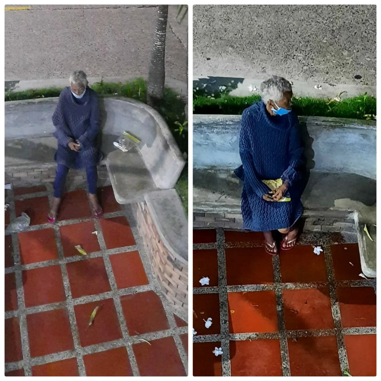 adulta mayor abandonada en Barranquilla