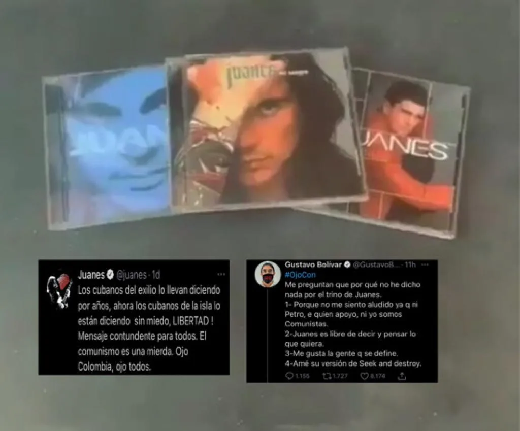 Juanes trinó sobre el comunismo y lo que ocurre en Cuba pero en Twitter le reclaman, no haber hablado del paro nacional en Colombia.