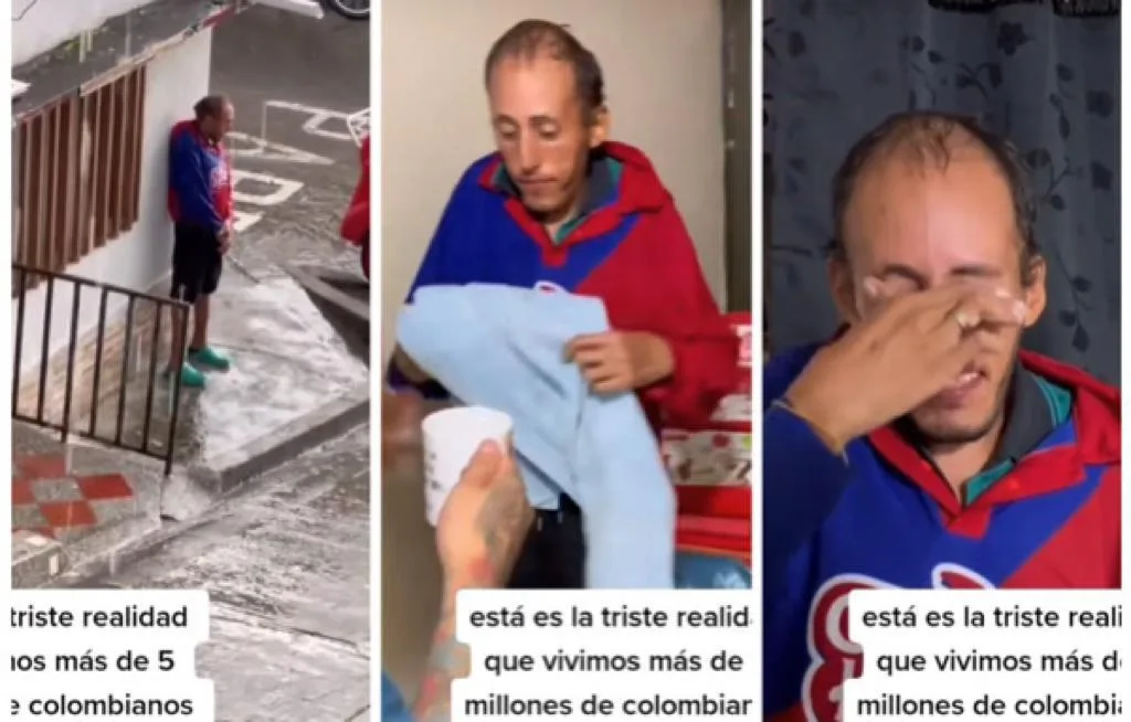 Heladero terminó llorando cuando lo invitaron a un café en una casa, estaba lloviendo y no tenía donde escampar