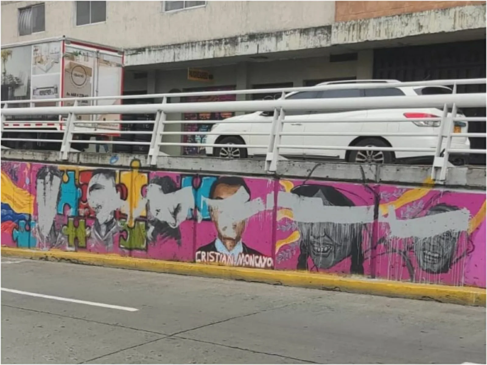 Murales de la Memoria aparecieron otra vez pintados de gris: Caleños piden acabar las provocaciones