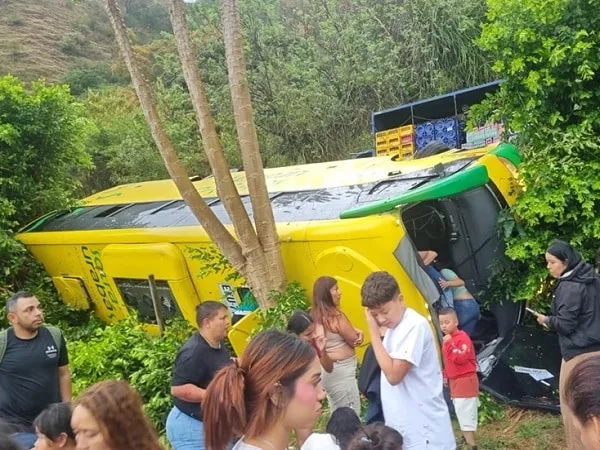 Accidente de bus en Antioquia.