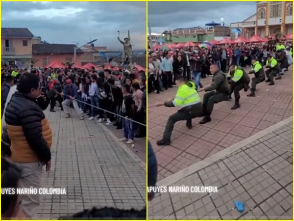 Emotiva integración en Nariño: Policías y campesinos se unieron para disfrutar de tradicional juego regional