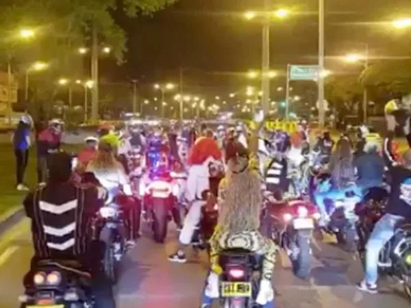Caravana de motos durante el fin de semana con acompañamiento policial, tuvo un resultado positivo en Cali