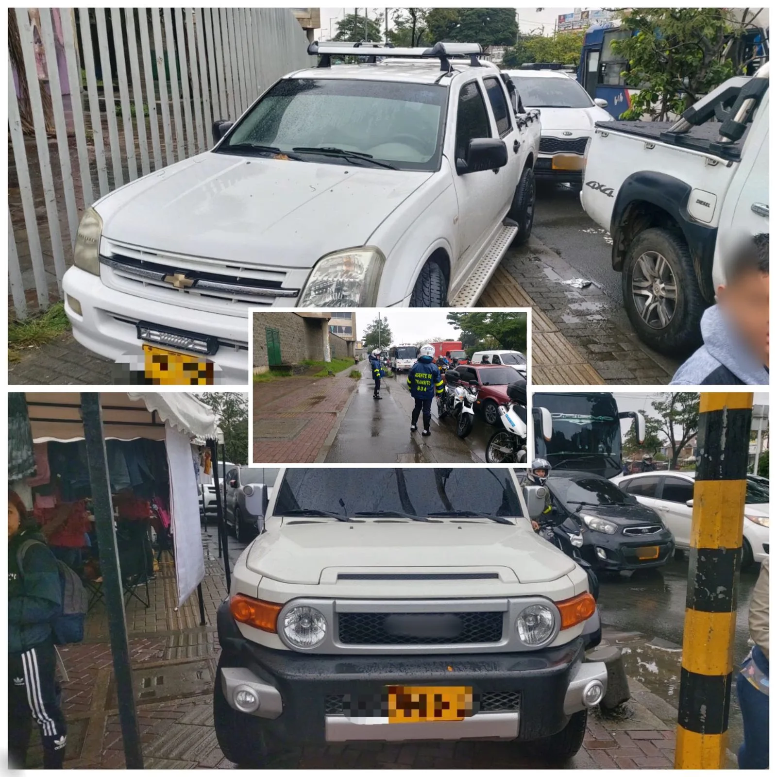 Ya no solo las motos, hasta camionetas se suben y parquean por el bicicarril o andenes del Nuevo Latir