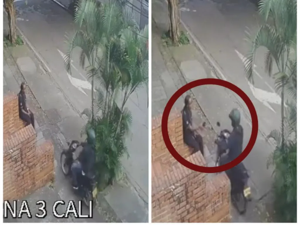 El 'robo más rápido', menos de un segundo y el ladrón ni siquiera tuvo que parar la moto, en el norte de Cali