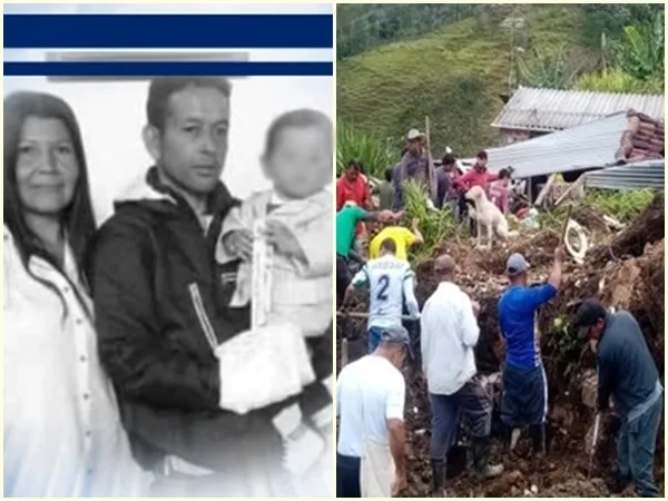 Carmen, Alex y el pequeño Dilan, la familia que murió sepultada por alud de tierra en Arboleda
