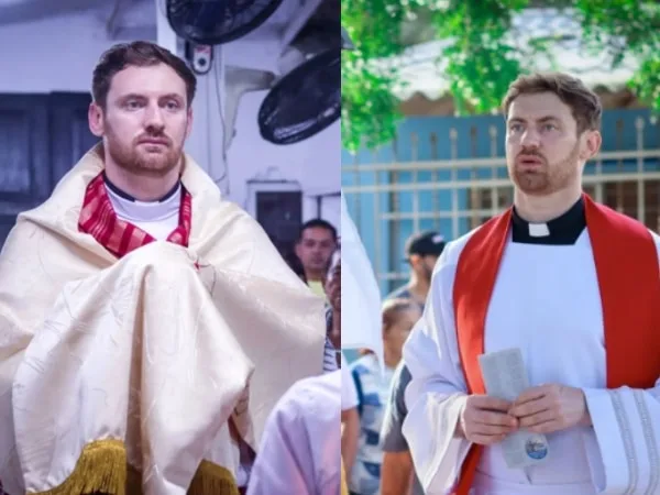 Pawel Jakup, el sacerdote polaco que se roba la miradas en iglesia de Malambo, Atlantico