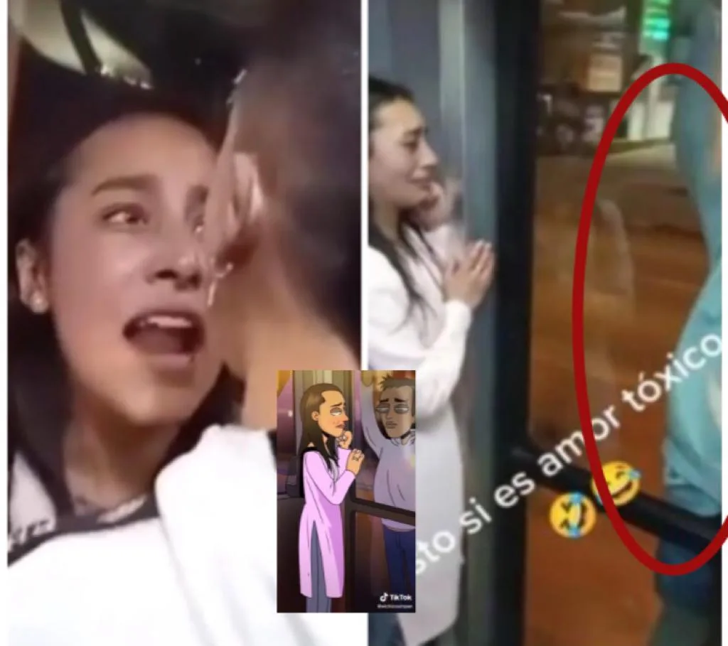 colgado de la puerta en Transmilenio