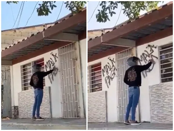 Estrategia inusual de los ‘gota a gota’: Hombre marca fachada de deudor moroso «mala paga»