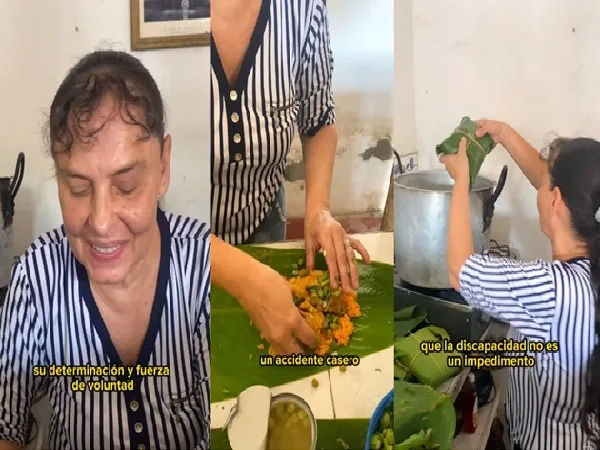 Mujer con discapacidad visual cocina y quiere tener su propio restaurante