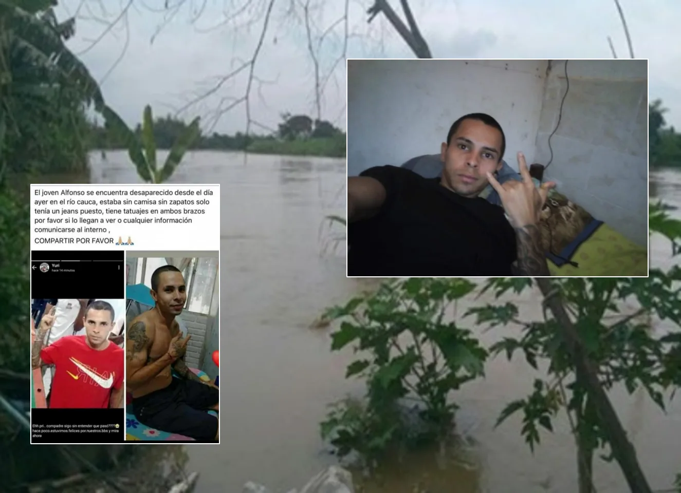 Un diciembre triste para Eider Alfonso, desapareció en el río Cauca en Navarro y aún no lo encuentran
