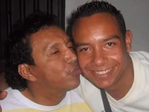 Diomedes Díaz y su hijo Miguel Ángel.