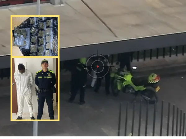 Tras un operativo de control realizado por Policía en el Parque Bolívar de Pasto le encontraron varias bolsas de Marihuna.