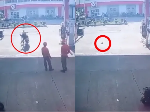 Llegaron en moto y el carrilero puso el explosivo en el suelo en una estación de servicios en Quibdó