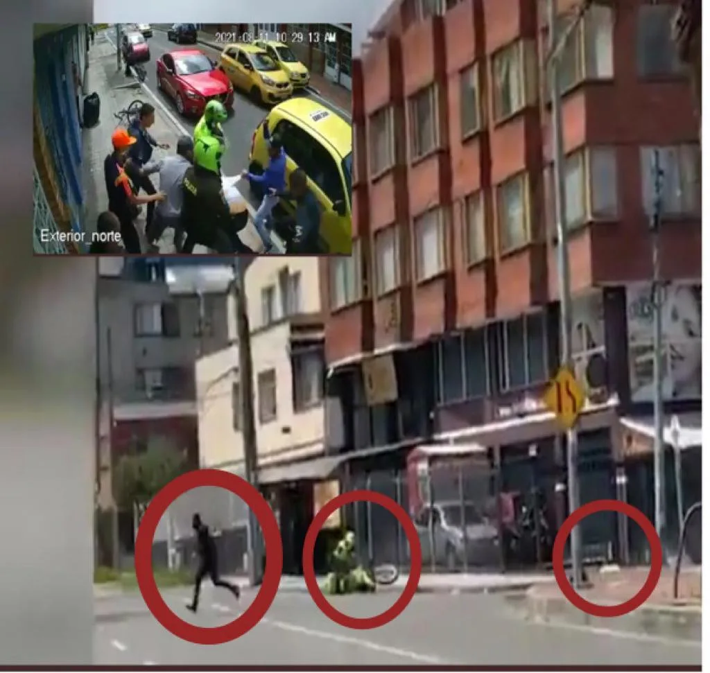 policía Bogotá balacera