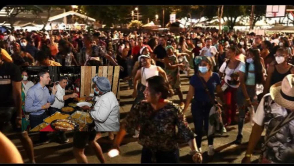 alcalde de Medellín en el Petronio en Cali