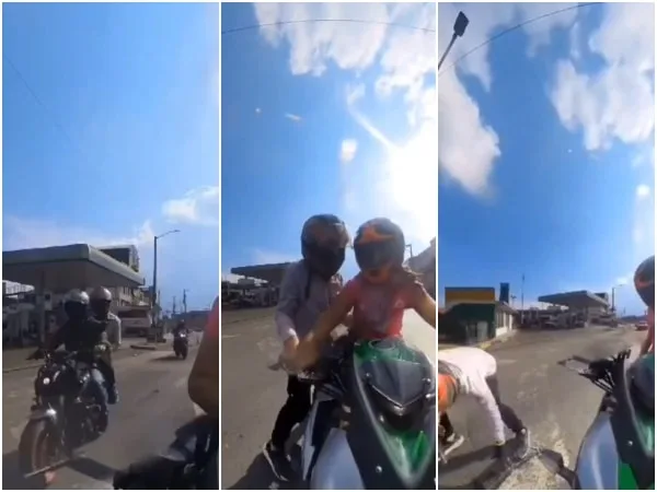 «A plena luz del día y en vía principal»: Tres ladrones atracaron a mujer motociclista con arma de fuego