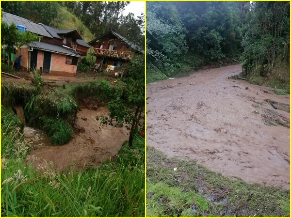 Inundaciones y avalanchas dejaron varias viviendas afectadas en El Encano