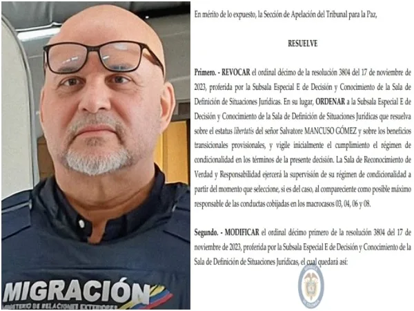 El futuro de ‘Salvatore Mancuso’ queda en manos de la ‘JEP’