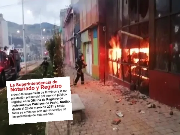 Por “hechos vandálicos” oficina de Instrumentos públicos suspendió servicios presenciales