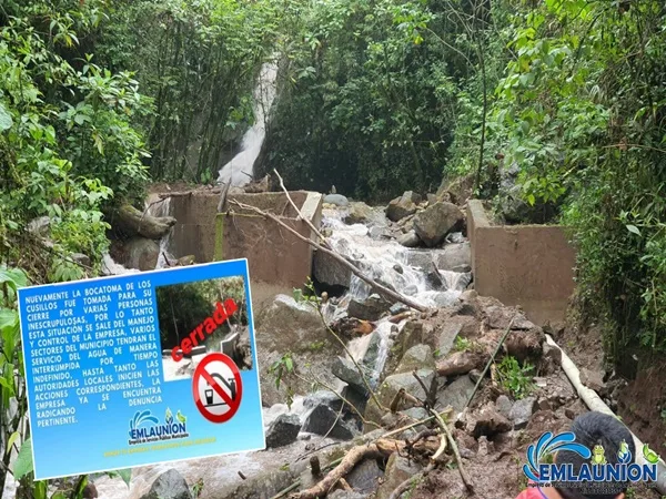 Cansados “del abandono de las autoridades” la comunidad cerró la bocatoma y suspendió el suministro de agua