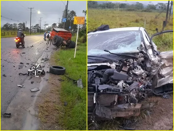 Aparatoso choque entre camión y un automóvil dejó varios lesionados en vía Cali- Jamundí