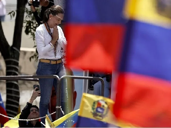 María Corina Machado, detenida en Venezuela.