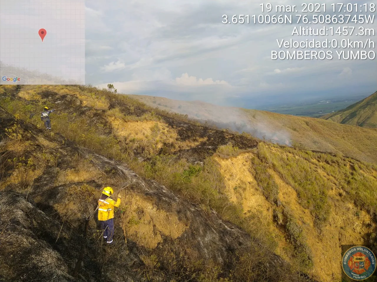 incendio forestal Yumbo Montañitas