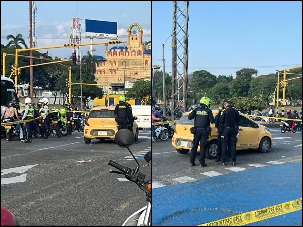 Dispararon a la mujer en el cuello, hirieron al taxista y huyeron en moto al centro: atentado en Cali