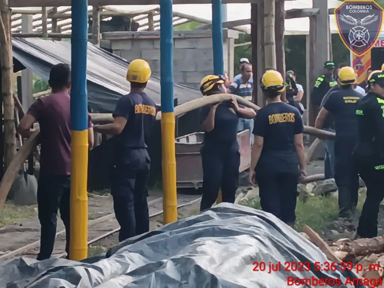 Siguen las labores de rescate en Mina Nechi de Amagá, para sacar a mineros atrapados
