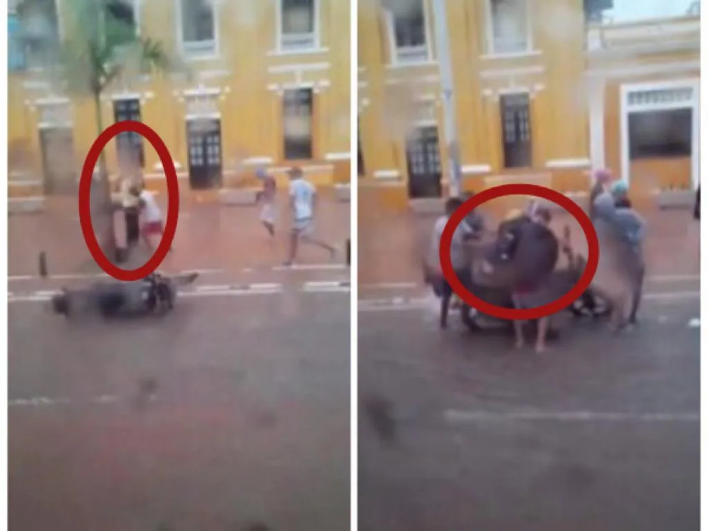 motorizados atracados en centro de Barranquilla