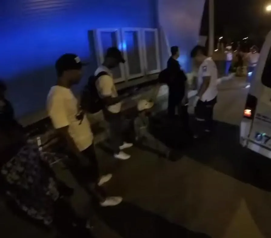en una ambulancia