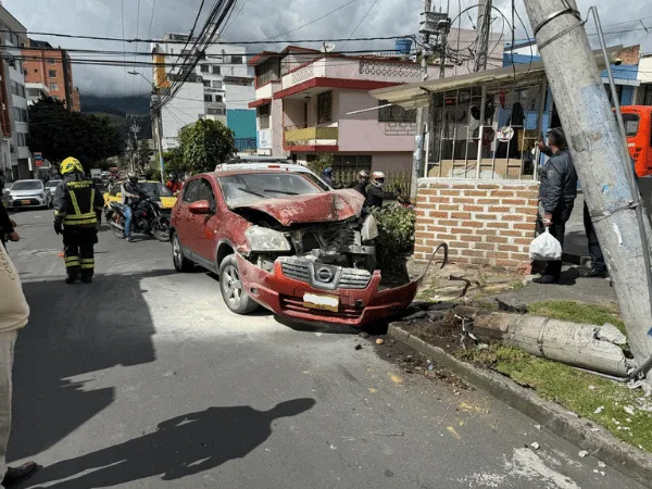 Choque en el barrio San Ignacio de Pasto.