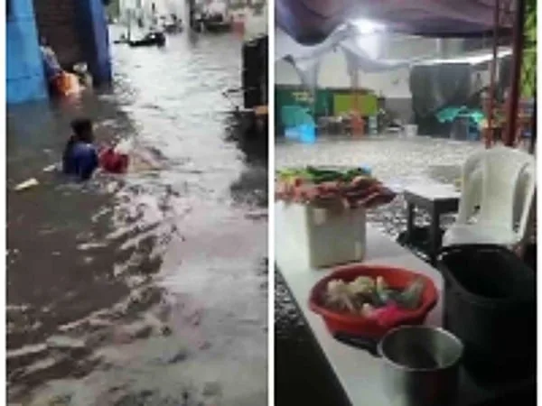 Las intensas lluvias provocaron que se desbordara el río. “Salven las cositas”, clamaba la comunidad tras el fuerte aguacero en Palmira.